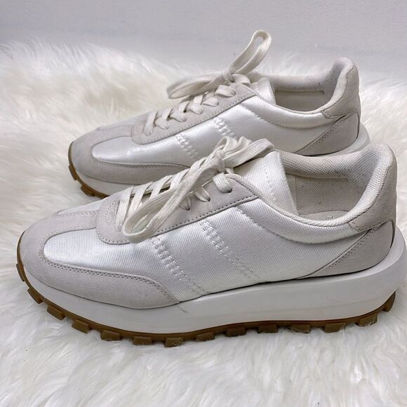 H&M | cream white chunky platform sneakers 8.0 - Picture 2 of 7